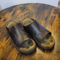 Timberland Leather Slide Sandals Slip On Men's U.S Size 13M Brown