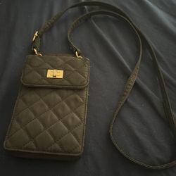 Black crossbody mini handbag or phone purse