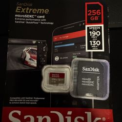 SanDisk 256gb Extreme MicroSDXC Memory Card 