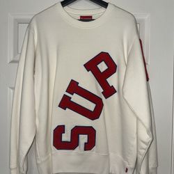 SUPREME Big Arc Crewneck Sweatshirt Size: M Ivory Men