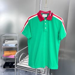 Gucci Men’s Green Polo Shirt 24ss 