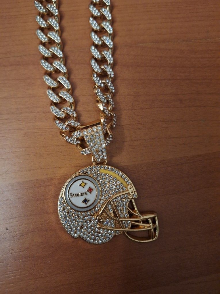 Pittsburgh Steelers Rhinestone Pendant Necklace