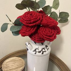Flower Vase / Crochet Bouquet 
