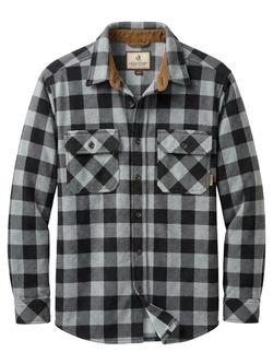 Legendary Whitetails Gray Black Buffalo Plaid Flannel Shirt Jacket