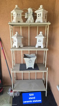 White Metal Baker's Rack 5-Tier Shelf