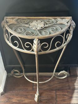 Gorgeous Vintage Metal Side Table
