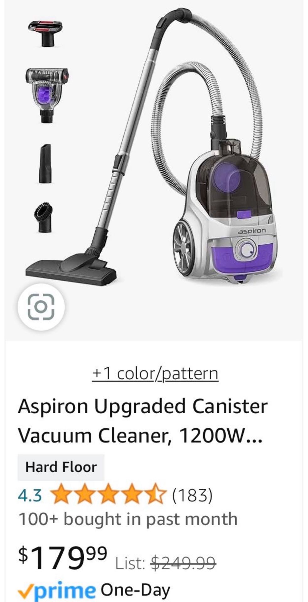 Canister vacuum, new: