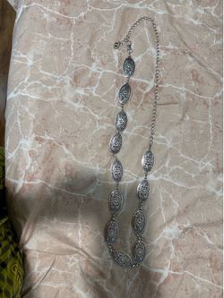 small silver chain belt