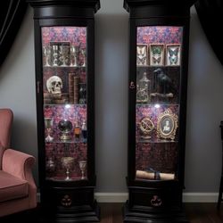 Vintage Hollywood Regency Gothic cabinets