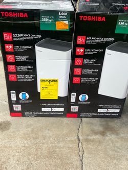 Toshiba 8000 BTU Smart Portable Air Conditioner
