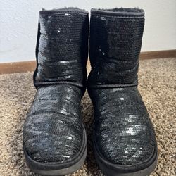 UGG black sequin boots size 7