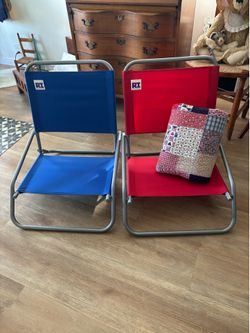 Folding beach chairs