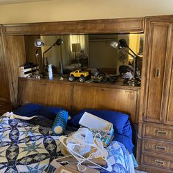 FREE - Cal King 4 piece bedroom set-solid wood