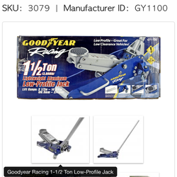 Goodyear Racing 1-1/2 Ton Low-Profile Jack