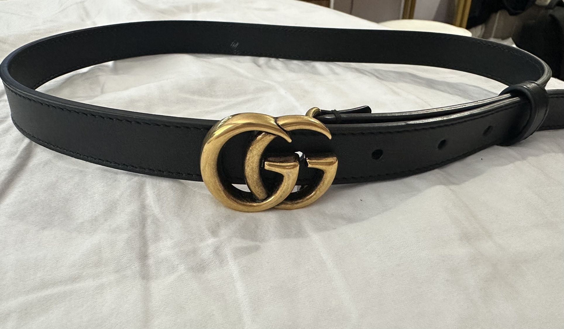 Authentic Gucci Marmont Thin Belt 32’