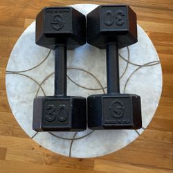 Golden’s Cast Iron Dumbbell Pair (30lbs)