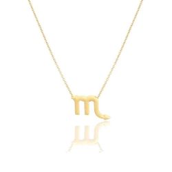 1pc Stainless Steel Chain Zodiac Pendant Necklace, Fashionable Gift (Scorpio)