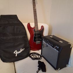 Fender Squire And Amplifier