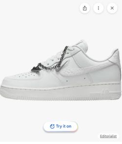 Nike Air Force 1 Low White with Chain Detail