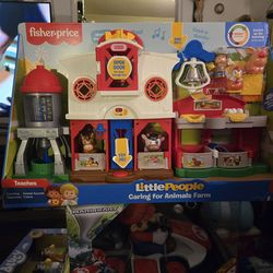 brand new fisher price little people caring for animals farm