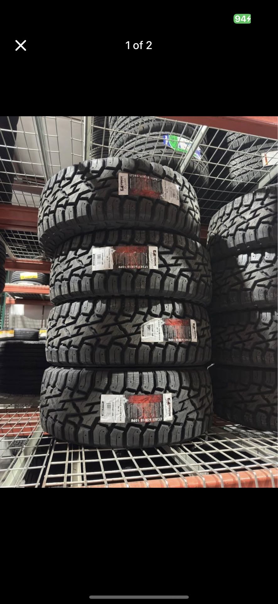285/65/18LT Venom Trail Hunter R/T 10ply Tires