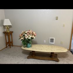 A Solid Marble Long Coffee Table