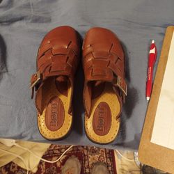 Born Leather Slip-on Sandals
