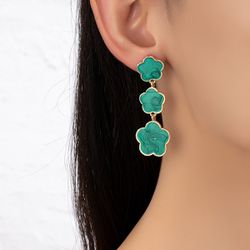 Green Earrings 