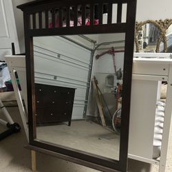 Dark Brown Dresser With Mirror