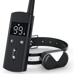 New Dog Shock Collar - Electric Dog Training Collar with Remote 2600FT, Rechargeable Transmitter with Security Lock, IPX7 Waterproof Bark Vibrating Do