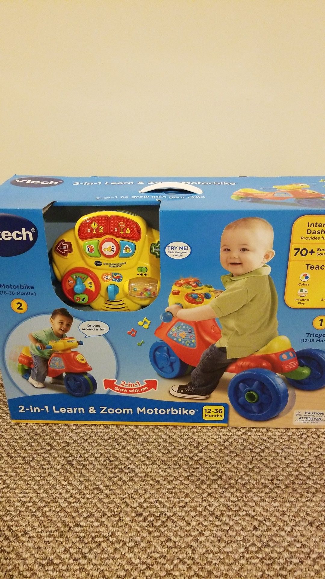 Vtech 2 in 1 learn and zoom motorbike