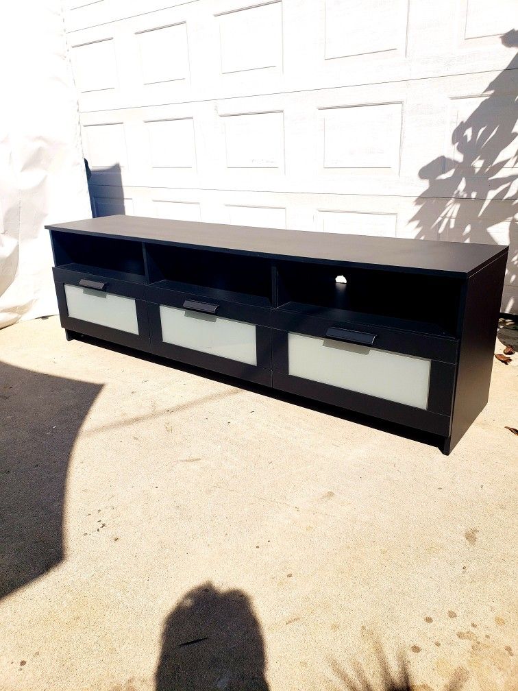 Ikea TV Stand With Glass Drawers 