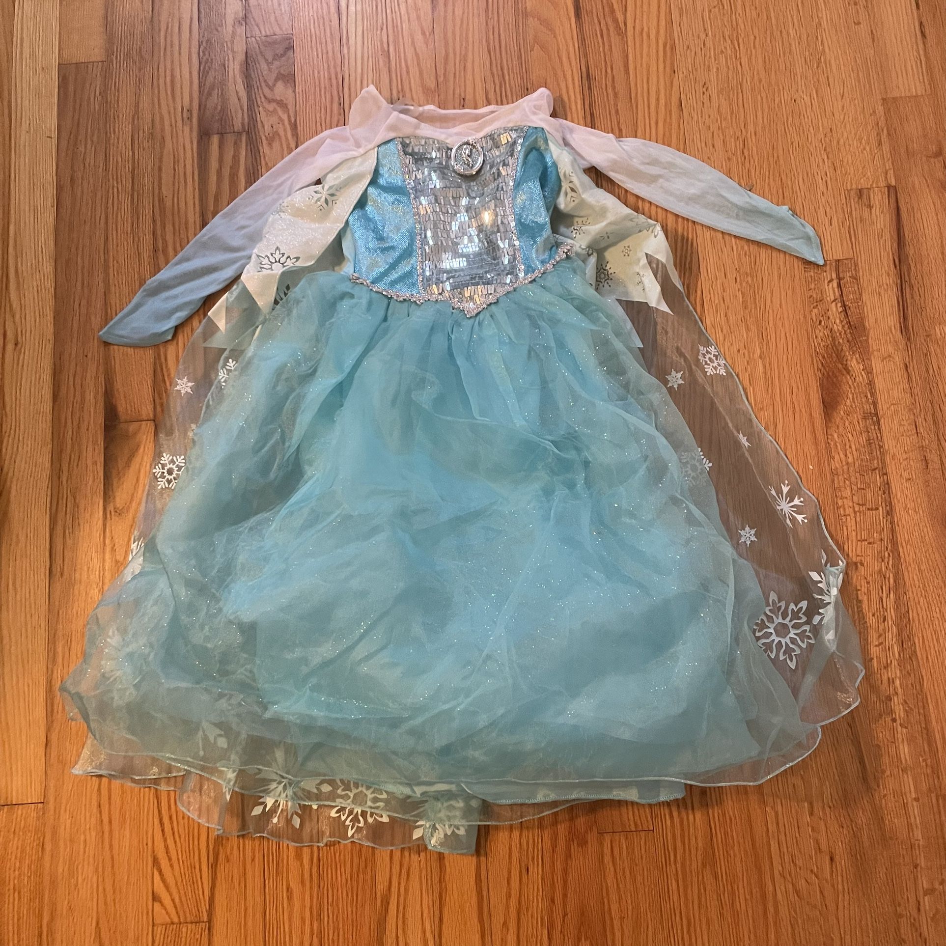 Disney Store Frozen Elsa Dress Kids Girls 5/6 Costume Halloween Original Version