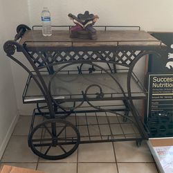 Wrought iron Bar Cart