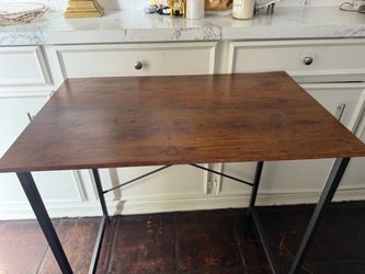 Wood Top Desk with Metal Legs