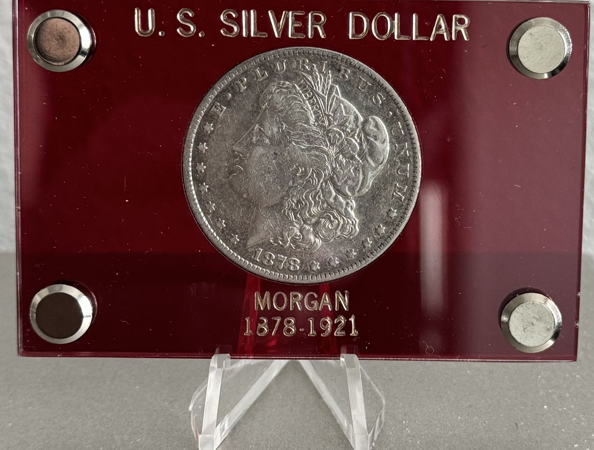 1878 P Morgan Dollar In Capital Holder