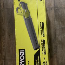 RYOBI 135 MPH 440 CFM 8 Amp Corded Electric Jet Fan Leaf Blower