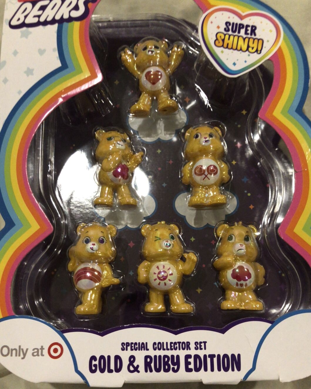 NEW NIB Care Bears Collector Set Gold Ruby Edition Figures 40th Anniversary Target Exclusive