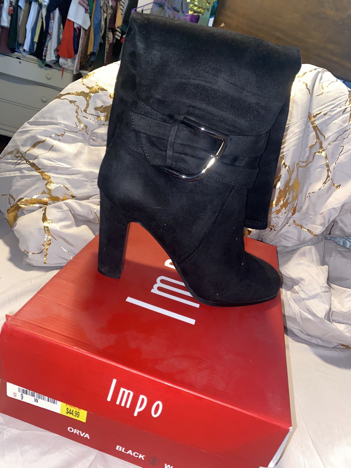 Suede knee-high boots size 9 wide