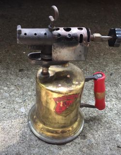 Brass vintage blow torch
