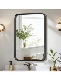 30x22 Black frame mirror