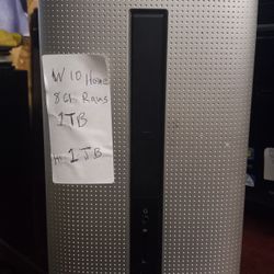 Hp Tower Windows 10 Home 8 Gb RAMS 1 Tb  HARD DRIVE 
