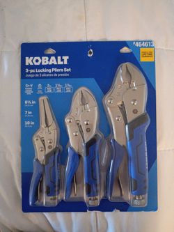 ***KOBALT 3 PUECE LOCKING PLIER SET***