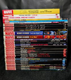 Marvel TPB Comics, lot of 33