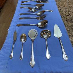 Beautiful Retired Reed and Barton Hostess Serving Set. Complete 16 Pieces. $140.00. Firm
