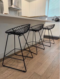 Black Metal Barstools
