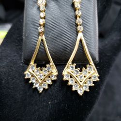Gold And Diamond Chandelier Earrings
