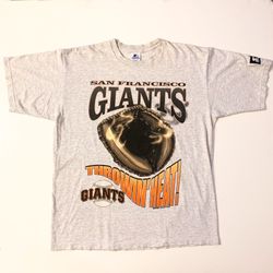 1994 Sf Giants “Throwing Heat” T-shirt Sz Lg