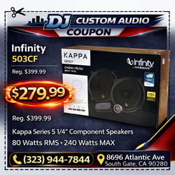 Infinity Kappa Series 503CF 5 1/4" Component Speaker System 240 Watts 🚨 Payment Options Available 🚨 No Credit Needed 🚨