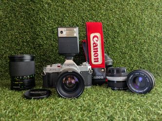 Canon AV-1 with Accessories Untested
